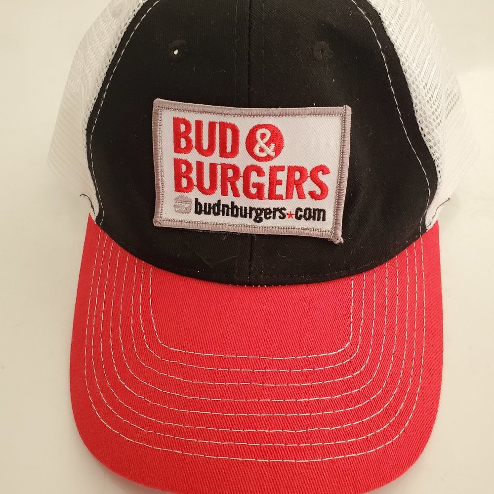 Bud & Burgers Mesh Ball Cap Black & Red